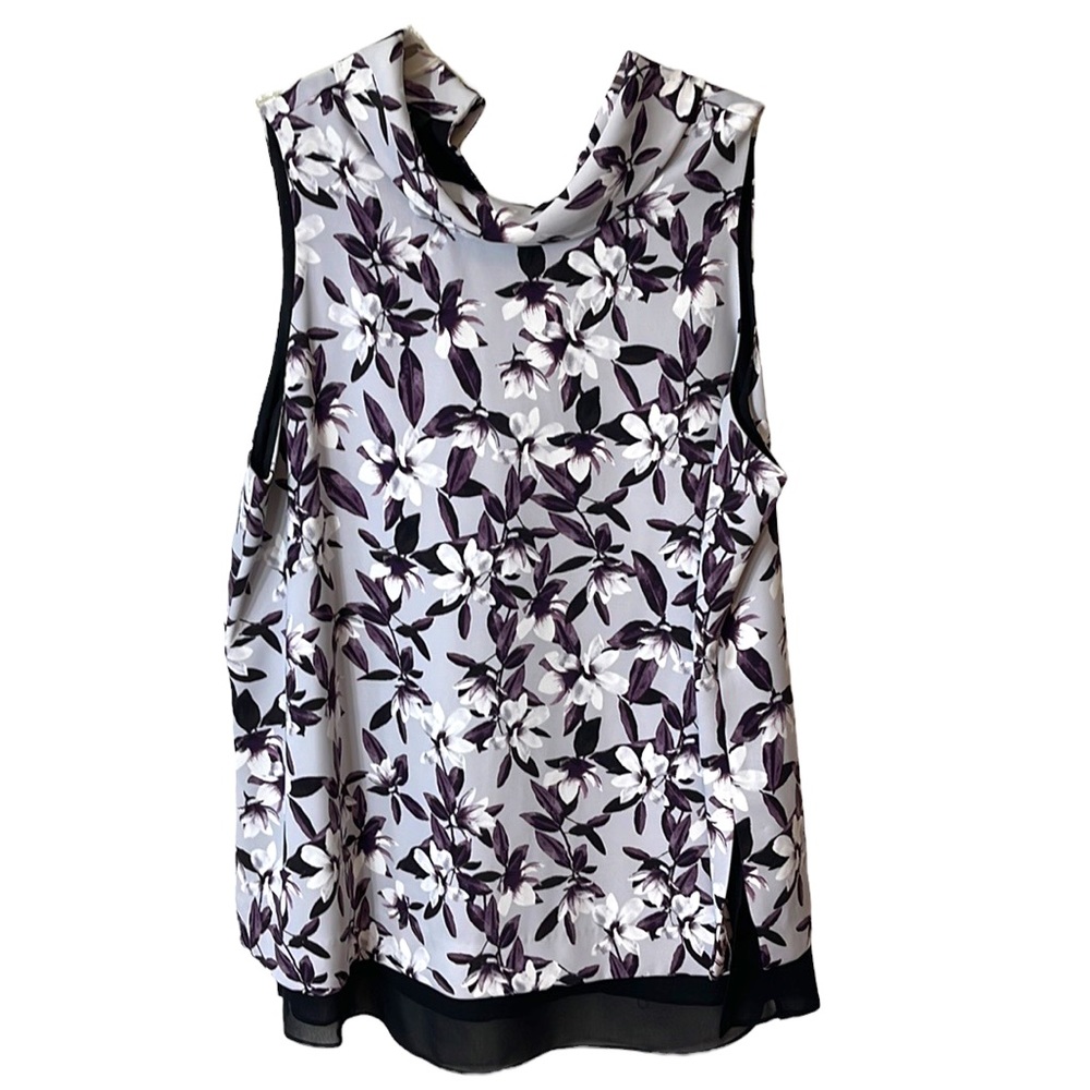 Alfani Purple Floral Sleeveless Blouse